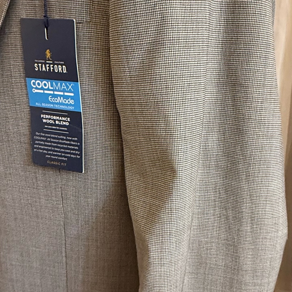 NWT Stafford Men's Brown & Tan 3-Piece Suit - Picture 5 of 13